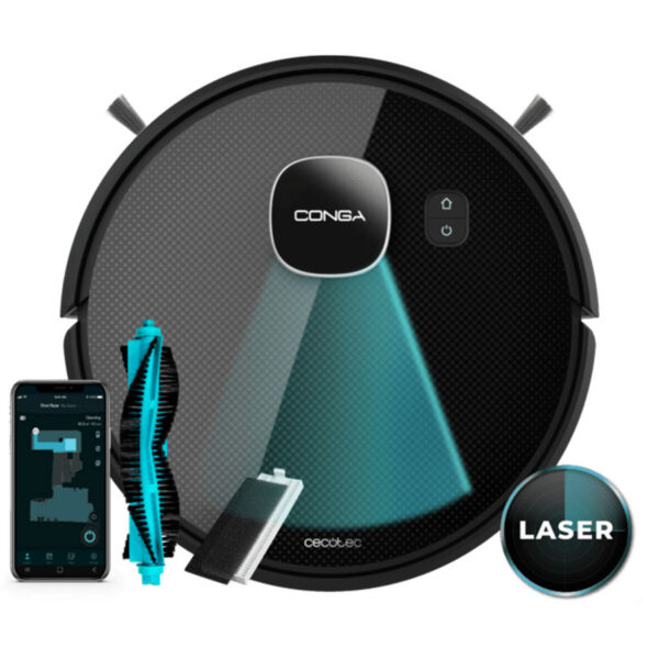 Robot de aspirare Conga Eternal Max Ultimate, 4 in 1, 3000 Pa, Laser, Autonomie 110 minute, Rezervor lichide si praf, Functie mop, filtru suplimentar - Rsigilat - imagine 2