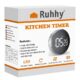 Timer pentru bucatarie universal RUHHY, magentic, diametru 7 cm, baterii, afisaj LCD, alb - imagine 8
