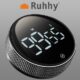 Timer pentru bucatarie universal RUHHY, magentic, diametru 7 cm, baterii, afisaj LCD, alb - imagine 9