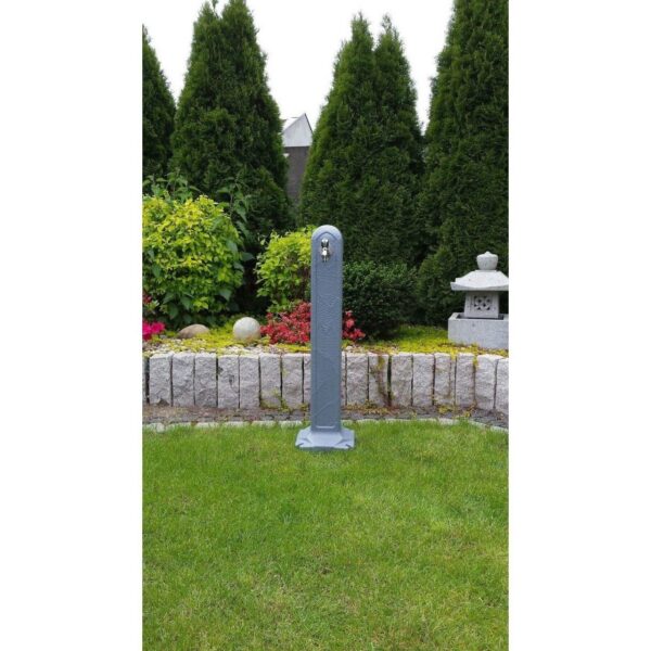 Masca robinet de gradina, cu adaptor furtun, gri, 90 cm, Itwan - imagine 5