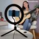 Selfie Ring Light Cu Trepied Si Telecomanda Youaro Innovagoods, 10 nivele de intensitate, 120 LED, 3 tipuri lumina - imagine 3