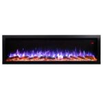 Semineu Electric 3D incorporabil Haven 60, Smart WiFi, 100 combinatii de culori, sunet prin Bluetooth, 152 x 46 cm, Termostat, Telecomanda, 1600W