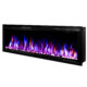 Semineu Electric 3D incorporabil sau de perete Schubert Royale, 100 combinatii de culori, 127 x 45 cm, Termostat, Telecomanda, Timer, 1500W - imagine 10