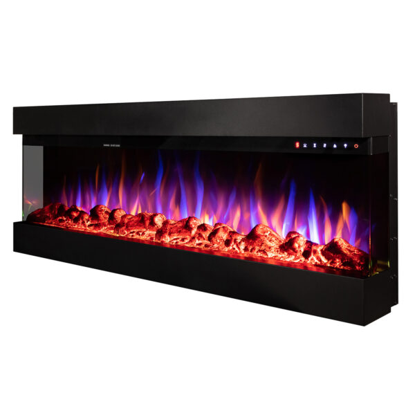 Semineu Electric incorporabil sau de perete 3D Dalas Elite, 30 de combinatii de culori, 152,4 x 49,3 cm, Incalzire, Termostat, Telecomanda, Timer, 1500W - imagine 12