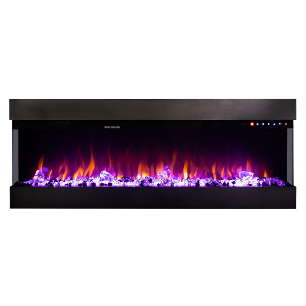 Semineu Electric incorporabil sau de perete 3D Dalas Elite, 30 de combinatii de culori, 152,4 x 49,3 cm, Incalzire, Termostat, Telecomanda, Timer, 1500W - imagine 4
