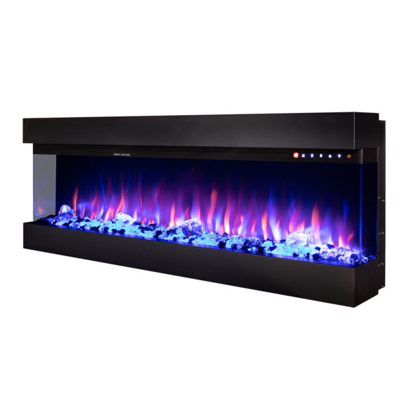 Semineu Electric incorporabil sau de perete 3D Dalas Elite, 30 de combinatii de culori, 152,4 x 49,3 cm, Incalzire, Termostat, Telecomanda, Timer, 1500W - imagine 7