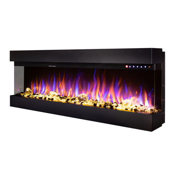 Semineu Electric incorporabil sau de perete 3D Dalas Elite, 30 de combinatii de culori, 152,4 x 49,3 cm, Incalzire, Termostat, Telecomanda, Timer, 1500W - imagine 1