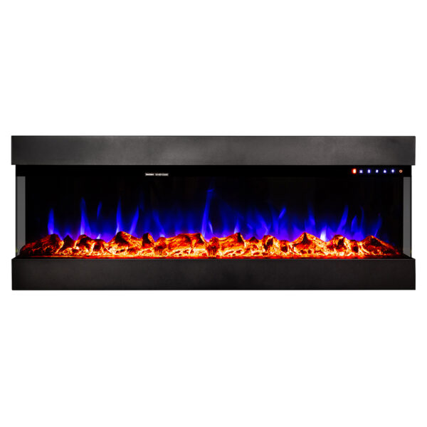 Semineu Electric incorporabil sau de perete 3D Dalas Elite, 30 de combinatii de culori, 152,4 x 49,3 cm, Incalzire, Termostat, Telecomanda, Timer, 1500W - imagine 10