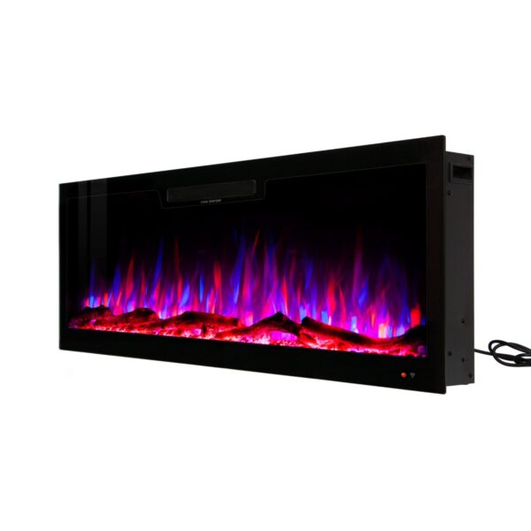 Semineu Electric incorporabil 3D Vegas Light Fire, 10 teme de culoare, 106,7 x 45,7 cm, Functie incalzire, Telecomanda, Timer, 1500W - imagine 5