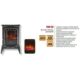 Semineu electric Retro Style, negru, 2000 W, 2 trepte de incalzire - imagine 4