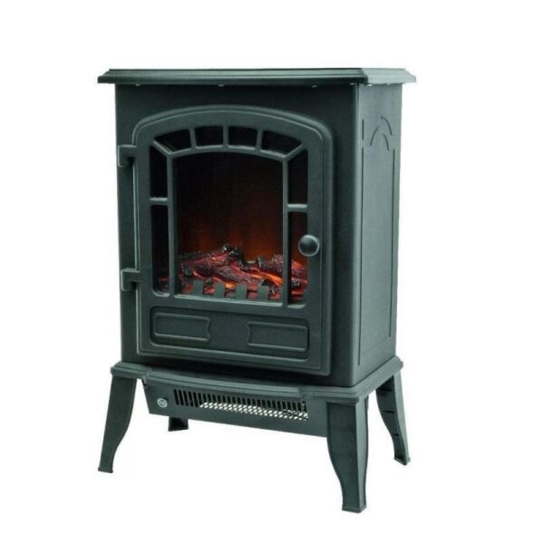 Semineu electric Retro Style, negru, 2000 W, 2 trepte de incalzire - imagine 1
