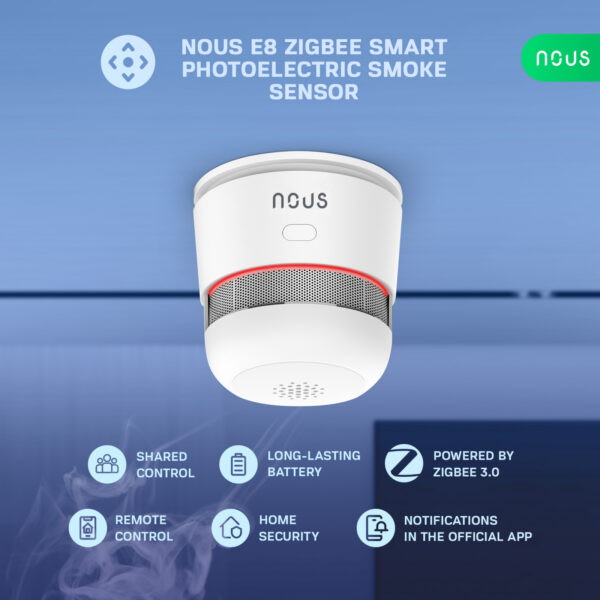 Senzor Smart de Fum Nous E8, Zigbee - imagine 2