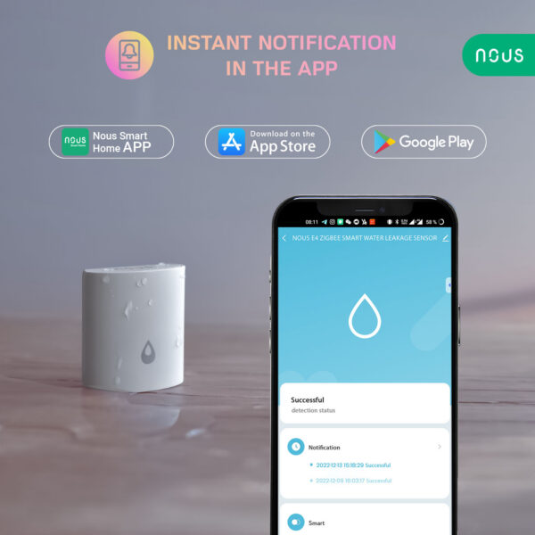 Senzor Smart detectie scurgeri de apa NOUS E4, ZigBee - imagine 5