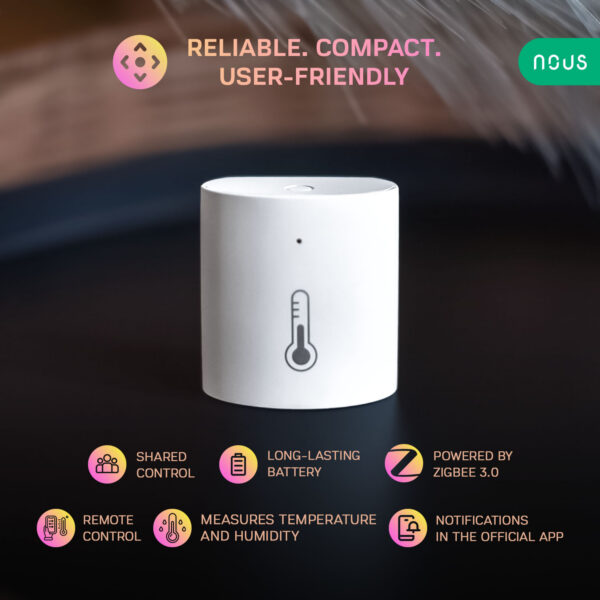 Senzor Smart de Temperatura si Umiditate NOUS E5, ZigBee - imagine 2