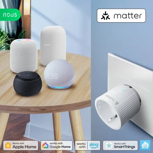 Set 2 prize Inteligente WiFi NOUS A8M, 16A - Matter - imagine 5