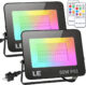 Set 2 proiectoare de podea LED RGB Lepro, Telecomanda , 50W, IP65 waterproof