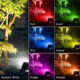 Set 2 proiectoare de podea LED RGB Lepro, Telecomanda , 50W, IP65 waterproof - imagine 2