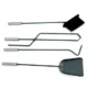 Set accesorii semineu, suport cu 4 piese, inox, 66 cm - imagine 6