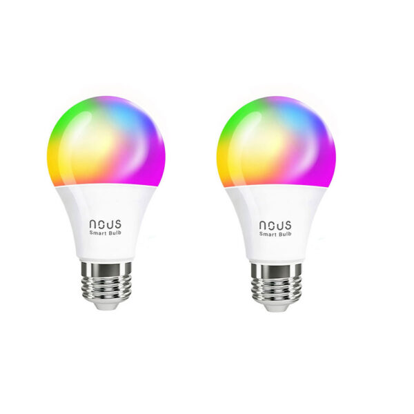 Set 2 becuri LED NOUS P3 RGB Smart, E27, Control din aplicatie - imagine 1