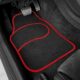 Set covorase auto textile universale, negru/rosu, Carguard, 64 x 44 cm / 44 x 29 cm - imagine 3