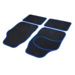 Set covorase auto textile universale, negru/albastru, Carguard, 64 x 44 cm / 44 x 29 cm