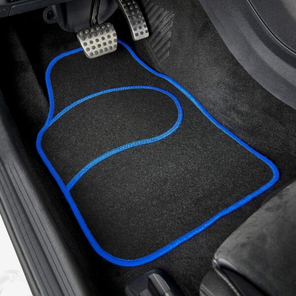 Set covorase auto textile universale, negru/albastru, Carguard, 64 x 44 cm / 44 x 29 cm - imagine 3