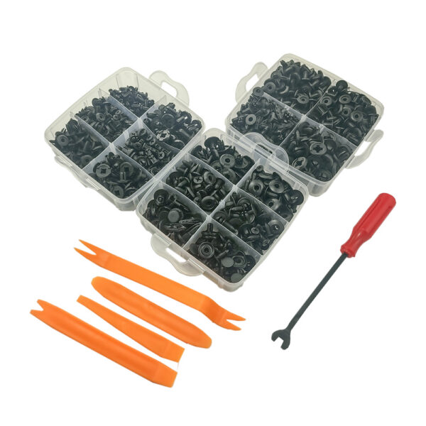 Set de 620 cleme din plastic Carguard, 16 tipuri, 5 unelte incluse - imagine 3
