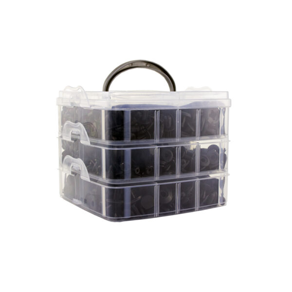 Set de 620 cleme din plastic Carguard, 16 tipuri, 5 unelte incluse - imagine 1