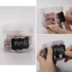 Set etichete autoadezive reutilizabile, 24 bucati, cu marker alb, lavabile, dimensiuni 5x3.5 cm, Negru - imagine 7