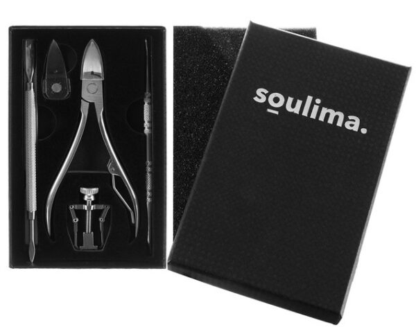 Set pedichiura, Soulima, trusa ingrijire unghii incarnate, 6 instrumente otel inoxidabil - imagine 7