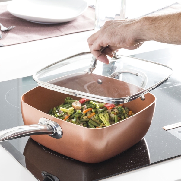 SET TIGAIE MULTIFUNCTIONALA 5 IN 1 COPPER COPPANS INNOVAGOODS 4 PIESE