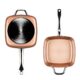 Set Tigaie Multifunctionala 5 in 1 Copper Coppans InnovaGoods, 24 x 9 x 24 cm, pentru fript, fiert, prajit, gatit la abur si gatit la cuptor - imagine 6
