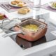 Set Tigaie Multifunctionala 5 in 1 Copper Coppans InnovaGoods, 24 x 9 x 24 cm, pentru fript, fiert, prajit, gatit la abur si gatit la cuptor
