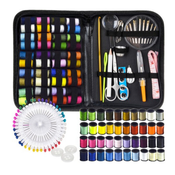 sewing-kit-128-pcs-ruhha-19457-69675-13.jpg Trusa de croitorie Ruhhy cu ace pentru cusut, papiote, foarfeca si accesorii, 128 piese - imagine 1