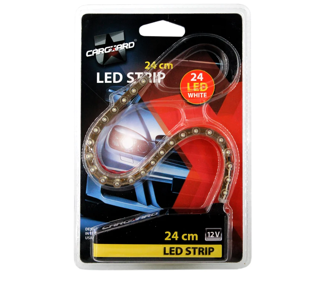 Banda LED auto Carguard, 24 cm, 24 LED, flexibila, 12V