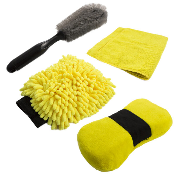 Set burete si perie Carguard, microfibra, pentru curatare auto si jante - imagine 2