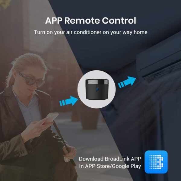 Telecomanda universala inteligenta BroadLink RM4 Mini, control IR, Wireless, 4G, compatibil Android iOS, Alexa Google Assistant, pentru aer conditionat, televizor, sistem audio - imagine 3