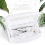 Dispozitiv pentru sterilizare instrumente cosmetice Soulima cu filtru, 22.5 x 6.5 x 12.5 cm, alb