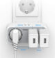 Triplu stecher cu USB Tessan TS-324, 16A, 2xUSB 2.4A - imagine 2
