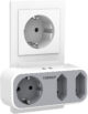 Triplu stecher cu USB Tessan TS-324, 16A, 2xUSB 2.4A - imagine 5