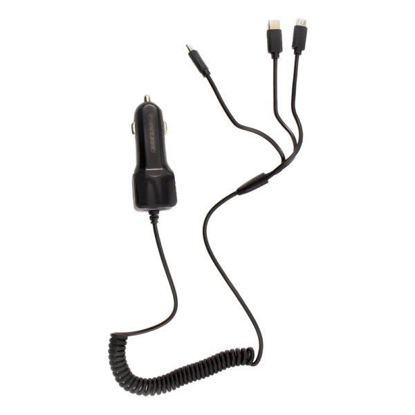 Incarcator auto universal Carguard, Type-C, Micro-USB, Lightning, 2100mA - imagine 4