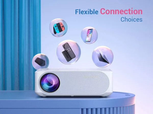 Videoproiector VANKYO Performance V630W, 6000 Lumeni,Wifi, Native 1080p, LED, HDMI, VGA, AV, USB, Geanta de transport, Telecomanda, Cablu HDMI - imagine 14