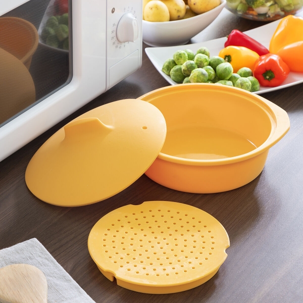 Vas de gatit cu abur multifunctional din silicon cu retete Silicotte InnovaGoods,