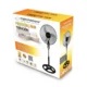 Ventilator cu picior Esperanza Typhoon, 3 trepte de viteza, 50W, diametru elice 40 cm, alb-negru - imagine 2