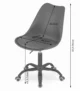 Scaun de birou, Artool, Andria, rotativ, PP, negru, 56.5x56.5x83.5-96 cm - imagine 8