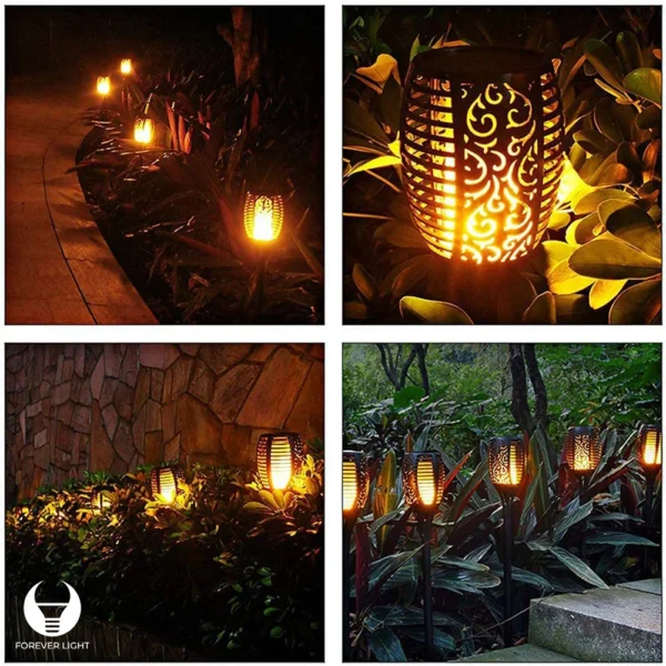 Lampa solara cu efect flacara Forever Light, 33 LED-uri SMD, Lumina Calda, baterie 600mAh, celule Ni-Mh, protectie IP65 - imagine 7