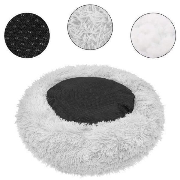 Culcus moale pentru caine/pisica, gri, 90 cm - imagine 4