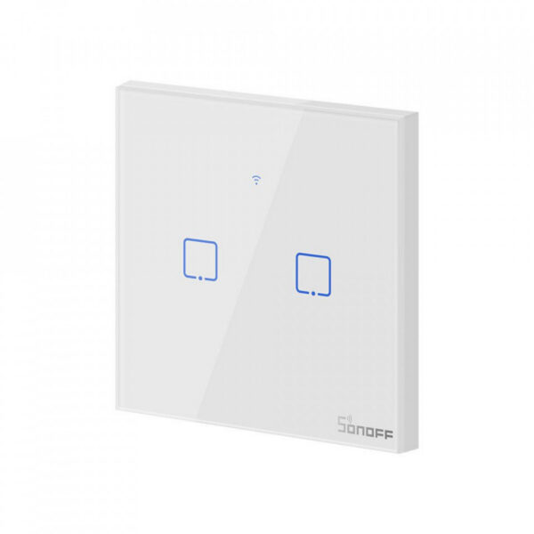 Intrerupator Smart  cu Touch  Sonoff T0 EU TX , WiFi, (2 canale) - imagine 3