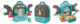 Set ghiozdan jucarie 3 in 1 Rovo 998-1, Spital Catel, Veterinar, 59 piese - Albastru - imagine 8