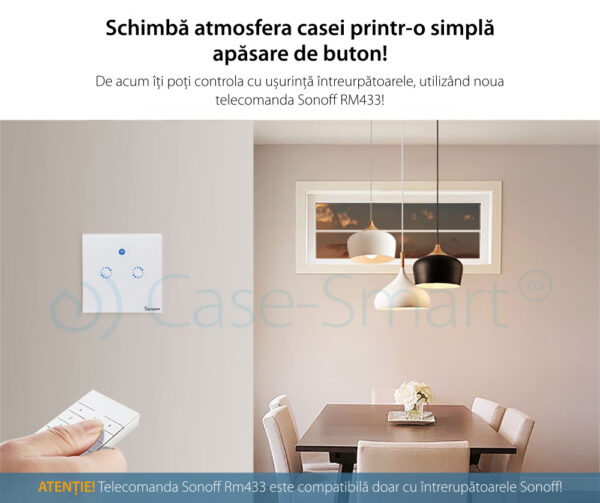 Telecomanda RF Sonoff RM433 cu Functie Sincronizare Wi-Fi - imagine 6